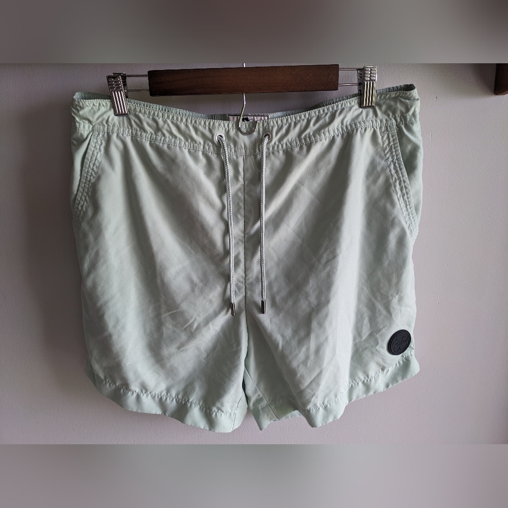 Ted Baker London Light Mint Swim Shorts with Drawstring Men’s Sz 5 US L